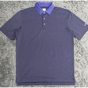 Callaway Opti-Dri Purple Black Striped Golf Polo Shirt - Men Size Medium